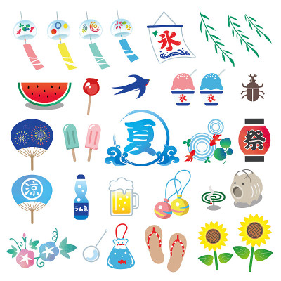 日本夏季牲畜图例