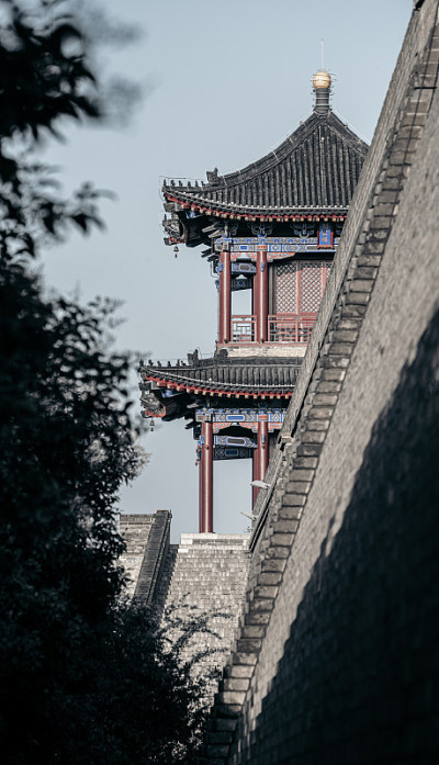 古城墙上的瞭望塔