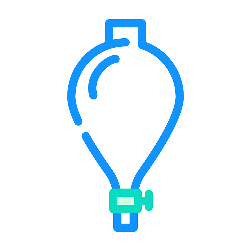 划分漏斗实验室工具颜色图标矢量插图