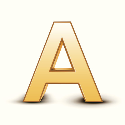 3d黄金字母A