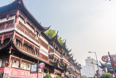 中国上海的市中心