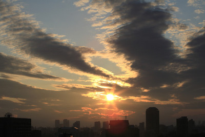 日落和晚景