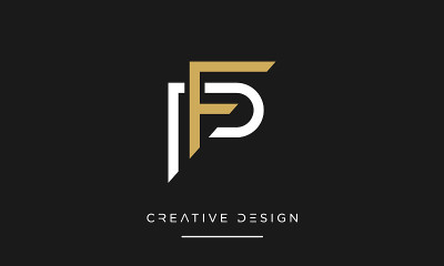 PF或FP字母抽象标志图标矢量模板
