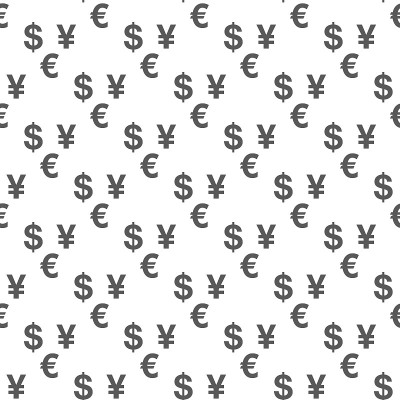 货币兑换货币无缝模式。股票矢量图
