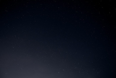 夜空中的银河，长时间曝光的照片