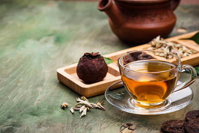 不同的中国压普洱茶