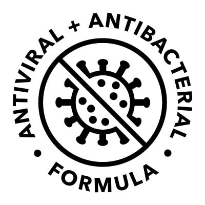 Antiviral and antibacterial formula vector icon.