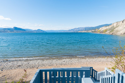 三英里海滩奥卡那根湖附近彭蒂克顿，BC，加拿大风景