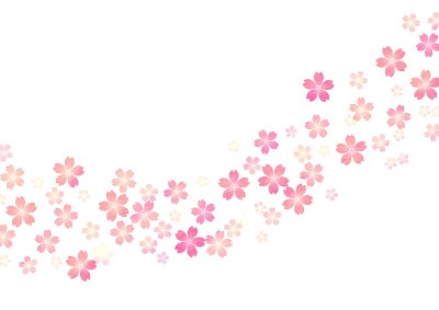 樱花在一条线上流动的插图