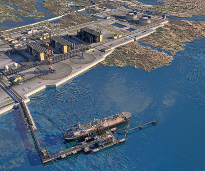 海港。3 d渲染