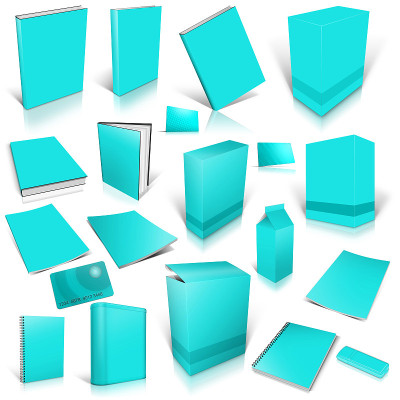 青色3d空白封面集合