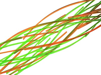 3d抽象玻璃形状。