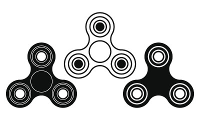 手指尖陀螺玩具图标集