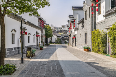 南京老城门东侧古建筑及街景