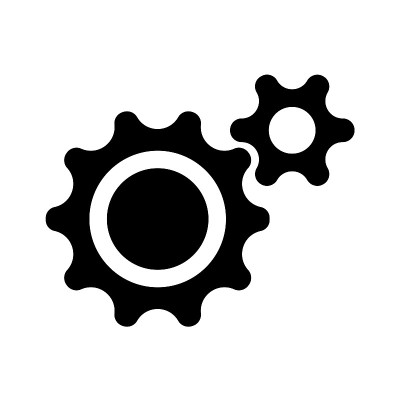 齿轮图标。图标矢量图
