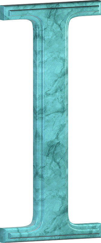 3D蓝色大理石字体