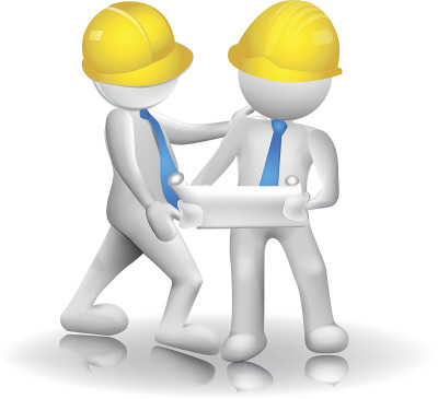 3d建筑师工人图标图像向量