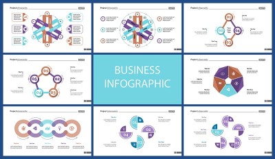 Business inforgraphic design set for project manag