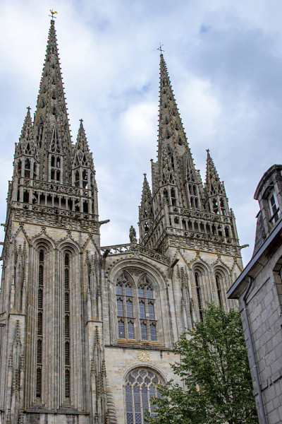 Quimper)。saint-Corentin大教堂。菲尼斯。布列塔尼-图片免费