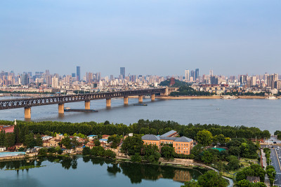 中国武汉市鸟瞰图