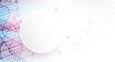 科学模板，DNA分子背景。