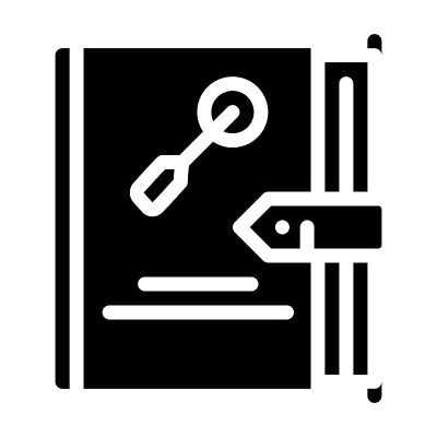 书魔法文学象形文字图标矢量插图