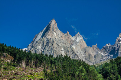 法国夏蒙尼的德鲁峰，阿尔卑斯山