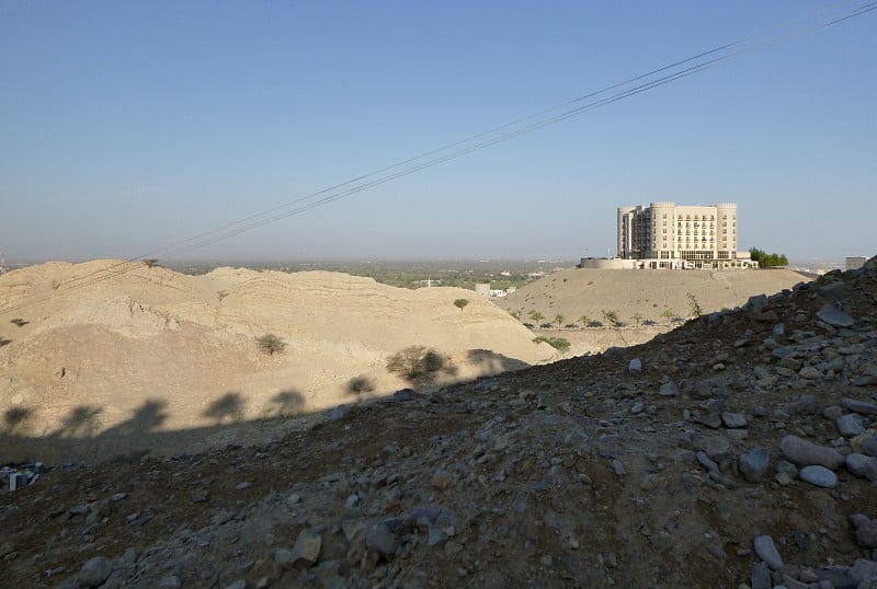 哈贾尔山脉整洁的哈特村。另外地区。阿联酋