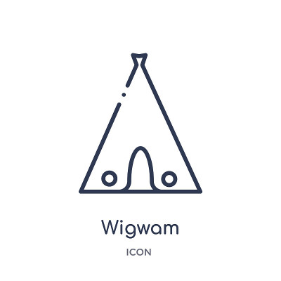 Linear wigwam icon from Desert outline collection.