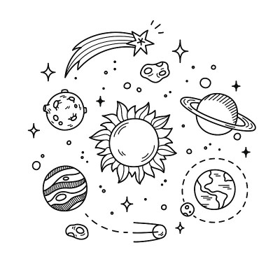 空间涂鸦插图