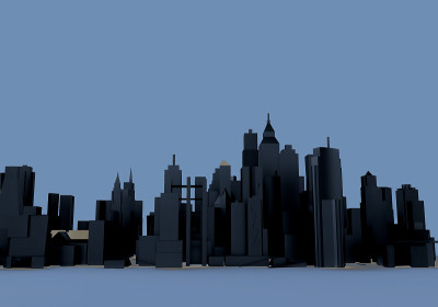 城市建筑3d插图