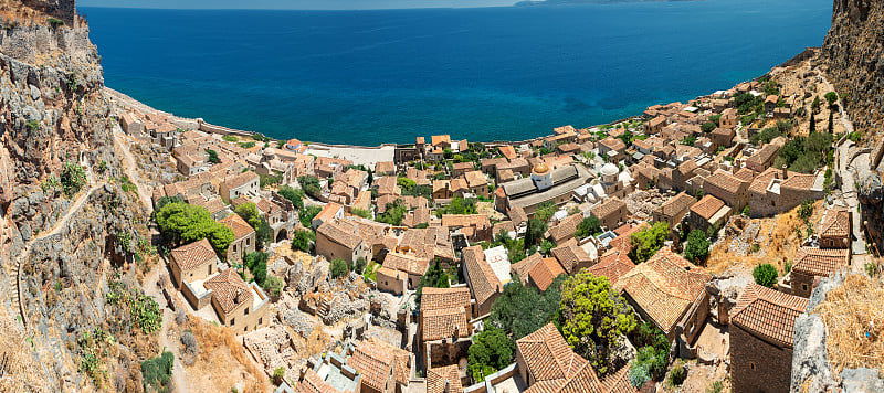 希腊Peleponnes古城Monemvasia