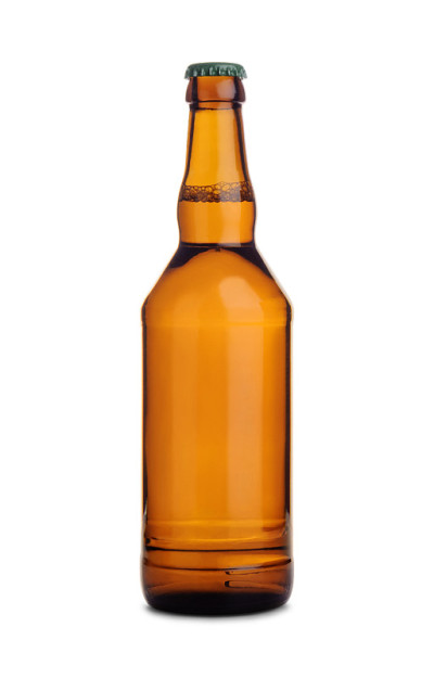 一瓶白啤酒
