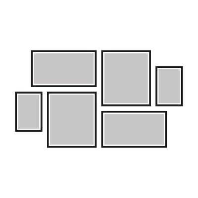 Vector frame for photos, pictures, photo collage, 