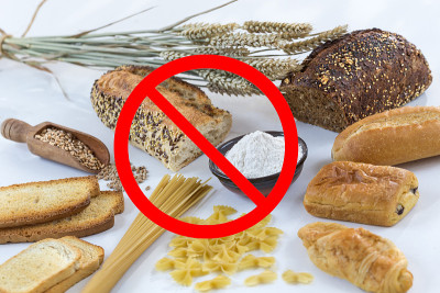 食品无麸质，谷物有禁止标志