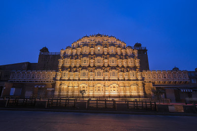 印度斋浦尔的Hawa Mahal(风之宫)