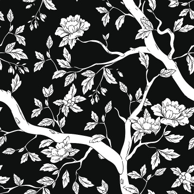 花无缝图案与粉红色的花。
