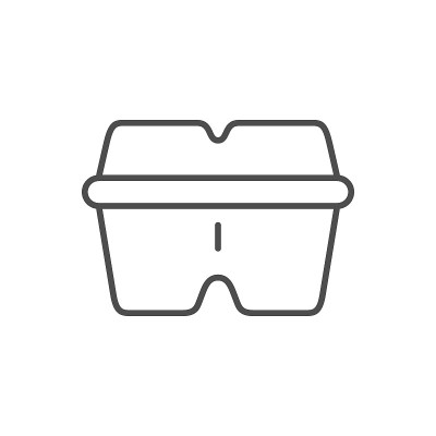 食品容器线轮廓图标
