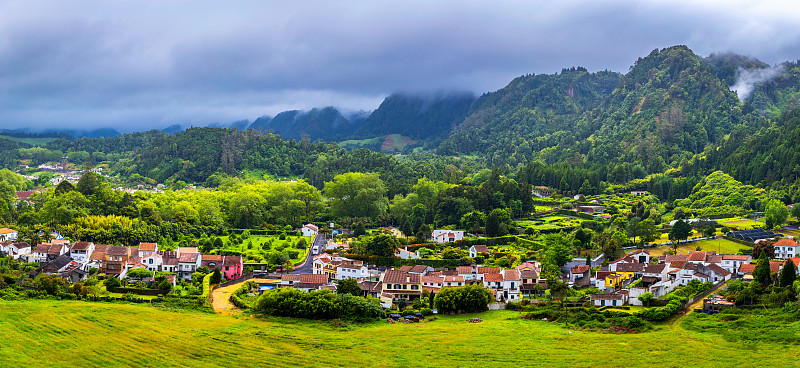 在SÃ£o Miguel岛的弗纳斯村，亚速尔群岛，葡萄牙。在SÃ£o Miguel Island，葡