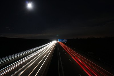 A8高速公路夜间长时间曝光
