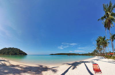 热带海滩全景