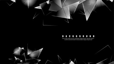 abstract background with glowing triangles that ov