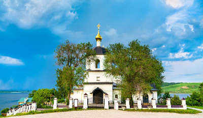 圣康斯坦丁和海伦娜教堂在Sviyazhsk，俄罗斯