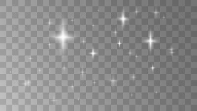 孤立矢量星光辉光效果