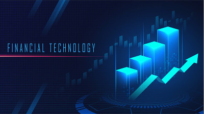金融技术增强现实图形概念