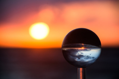 水晶球落日