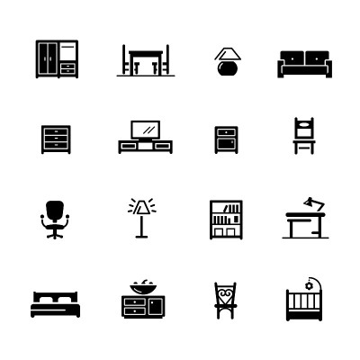 家具图标//黑色系列