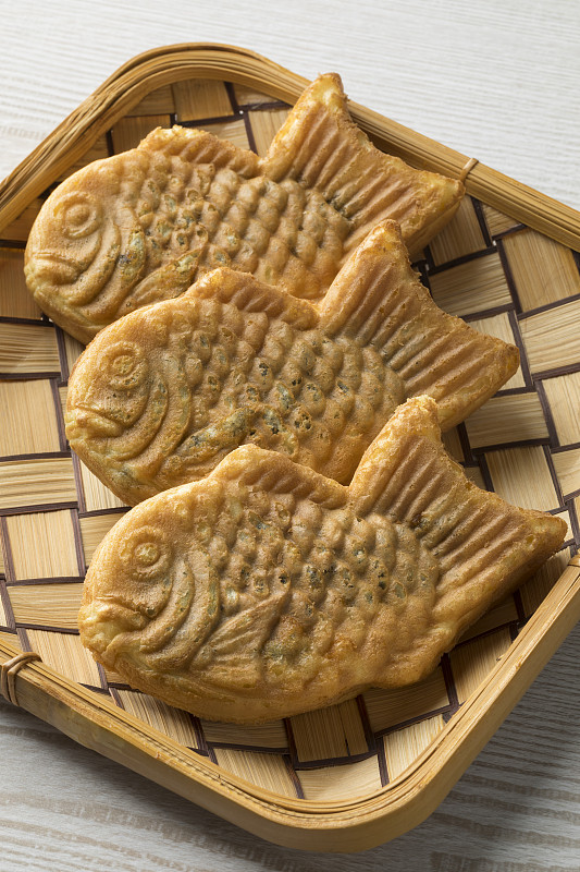 新鲜烤鱼烧，日本鱼形蛋糕
