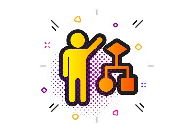 Algorithm icon. Business management sign. Vector