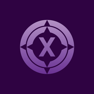 罗盘初始字母X图标设计